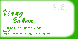 virag bobar business card