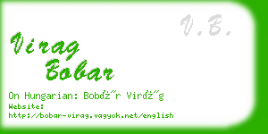 virag bobar business card